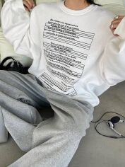 Акція на Світшот жіночий SHEIN GD-00210680 S Білий від Rozetka