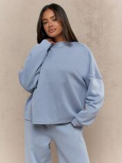 Акція на Світшот жіночий SHEIN GD-00221491 XS Синій від Rozetka
