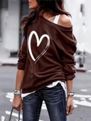 Акція на Світшот жіночий SHEIN GD-00226162 L Коричневий від Rozetka