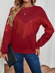 Акція на Світшот жіночий SHEIN GD-00207956 XL Червоний від Rozetka