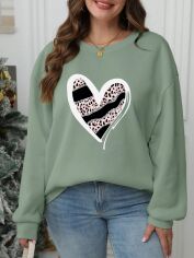 Акція на Світшот жіночий SHEIN GD-00205039 24-26 Зелений від Rozetka