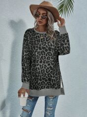Акція на Світшот жіночий SHEIN GD-00217801 XL Сірий від Rozetka