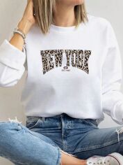 Акція на Світшот жіночий SHEIN GD-00209002 XL Білий від Rozetka