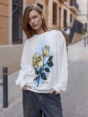 Акція на Світшот жіночий SHEIN GD-00220652 XS Білий від Rozetka