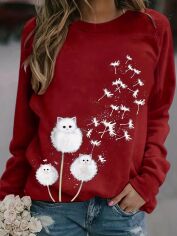 Акція на Світшот жіночий SHEIN GD-00202254 3XL Червоний від Rozetka