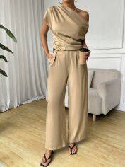 Акція на Костюм вечірній жіночий SHEIN GD-00225601 S Пісочний від Rozetka