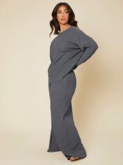 Акція на Костюм жіночий SHEIN GD-00213894 0XL Темно-сірий від Rozetka