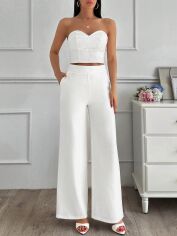 Акція на Костюм жіночий SHEIN GD-00203483 XL Білий від Rozetka