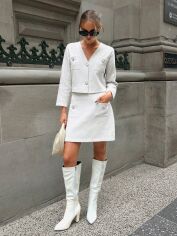 Акція на Костюм жіночий SHEIN GD-00207570 L Кремовий від Rozetka