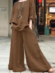 Акція на Костюм жіночий SHEIN GD-00209028 L Коричневий від Rozetka