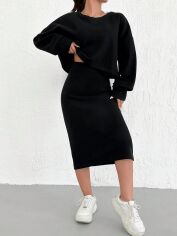 Акція на Костюм жіночий SHEIN GD-00218808 XL Чорний від Rozetka