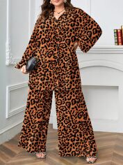 Акція на Костюм жіночий SHEIN GD-00228398 1XL Коричневий від Rozetka