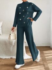 Акція на Костюм жіночий SHEIN GD-00194420 XL Темно-зелений від Rozetka