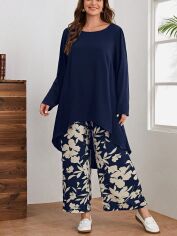 Акція на Костюм жіночий SHEIN GD-00201014 2XL Темно-синій від Rozetka