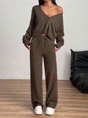 Акція на Костюм жіночий SHEIN GD-00211909 M Коричневий від Rozetka