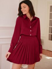 Акція на Костюм жіночий SHEIN GD-00208015 L Бордовий від Rozetka