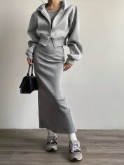 Акція на Костюм жіночий SHEIN GD-00226037 L Темно-сірий від Rozetka