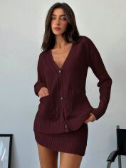 Акція на Костюм жіночий SHEIN GD-00211729 XS Бордовий від Rozetka