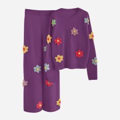 Акція на Костюм жіночий SHEIN GD-00194259 XS Фіолетовий від Rozetka