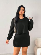 Акція на Костюм жіночий SHEIN GD-00227947 2XL Чорний від Rozetka