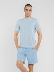 Акція на Футболка бавовняна довга чоловіча er T-Shirt Ff19 M13.06.23.521 L Блакитна від Rozetka