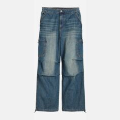 Акція на Джинси Карго жіночі H&M 1203811001c28 XL Сині від Rozetka