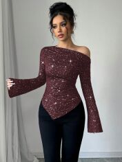 Акція на Жіночий лонгслів SHEIN GD-00217092 L Рожевий від Rozetka