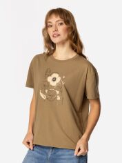 Акція на Футболка бавовняна жіноча Lee Cooper Flowers7-1145 S Хакі від Rozetka