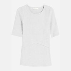 Акція на Футболка для вагітних та годуючих мам бавовняна жіноча H&M 1030507005c28 M Сіра від Rozetka