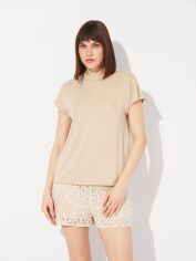Акція на Футболка жіноча H&M 926796p11 XL Бежева від Rozetka