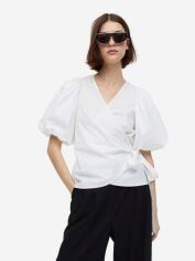 Акція на Блузка жіноча H&M 1168122001c28 L Біла від Rozetka