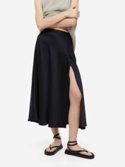 Акція на Спідниця міді літня жіноча H&M 1171525001c28 34 Чорна від Rozetka