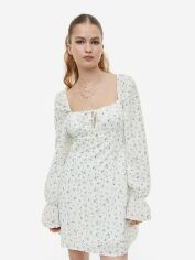 Акція на Сукня коротка літня жіноча H&M 1137092001c28 XS Біла від Rozetka