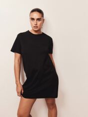Акція на Сукня-футболка коротка літня жіноча H&M 841434001c28 S Чорна від Rozetka