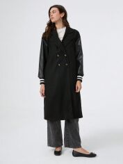Акція на Жіноче пальто SHEIN GD-00204328 S Чорне від Rozetka
