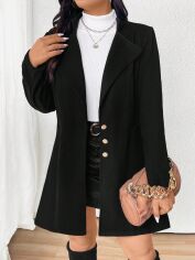 Акція на Пальто жіноче SHEIN GD-00202922 3XL Чорне від Rozetka