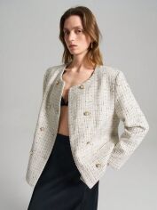 Акція на Жіночий піджак SHEIN GD-00204762 L Білий від Rozetka
