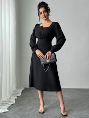 Акція на Сукня осіння жіноча SHEIN GD-00196827 L Чорна від Rozetka