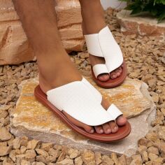Акція на Чоловічі шльопанці SHEIN GD-00229458 40 Білі від Rozetka