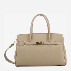 Акція на Сумка шоппер жіноча з натуральної шкіри Regina Notte Tote 4020 Світлий тауп від Rozetka