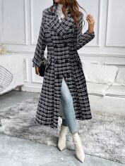 Акція на Пальто жіноче SHEIN GD-00222766 S Чорне від Rozetka