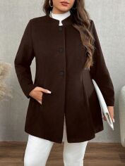 Акція на Пальто жіноче SHEIN GD-00209998 1XL Коричневе від Rozetka