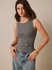 Акція на Майка жіноча SHEIN GD-00221236 S Сіра від Rozetka