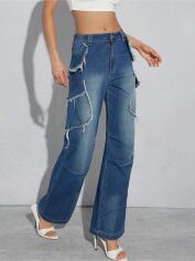 Акція на Джинси жіночі SHEIN GD-00220906 26 Темно-сині від Rozetka