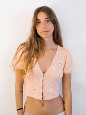 Акція на Топ жіночий Bershka XAZ303981FPVR L Персиковий від Rozetka