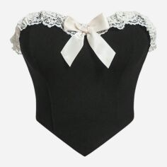 Акція на Топ жіночий SHEIN GD-00216824 4XL Чорний від Rozetka