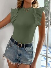 Акція на Топ жіночий SHEIN GD-00216750 XS Зелений від Rozetka