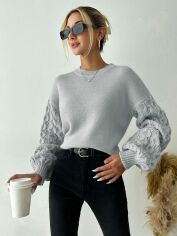 Акція на Джемпер жіночий SHEIN GD-00193981 S Сірий від Rozetka