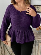 Акція на Джемпер жіночий SHEIN GD-00199196 0XL Фіолетовий від Rozetka