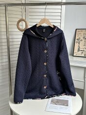 Акція на Кардиган жіночий SHEIN GD-00211342 XL Темно-синій від Rozetka